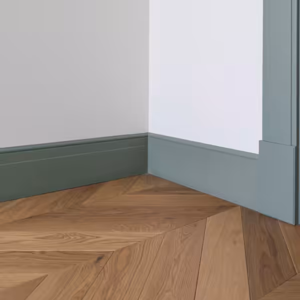 Corner of baseboards
