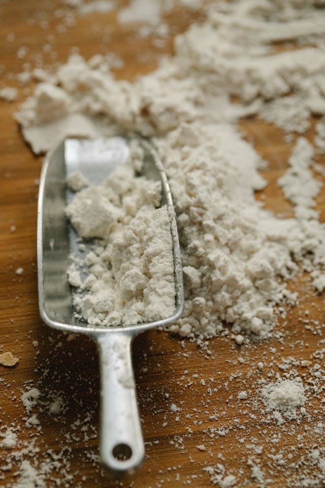 diatomaceous earth in a scoop